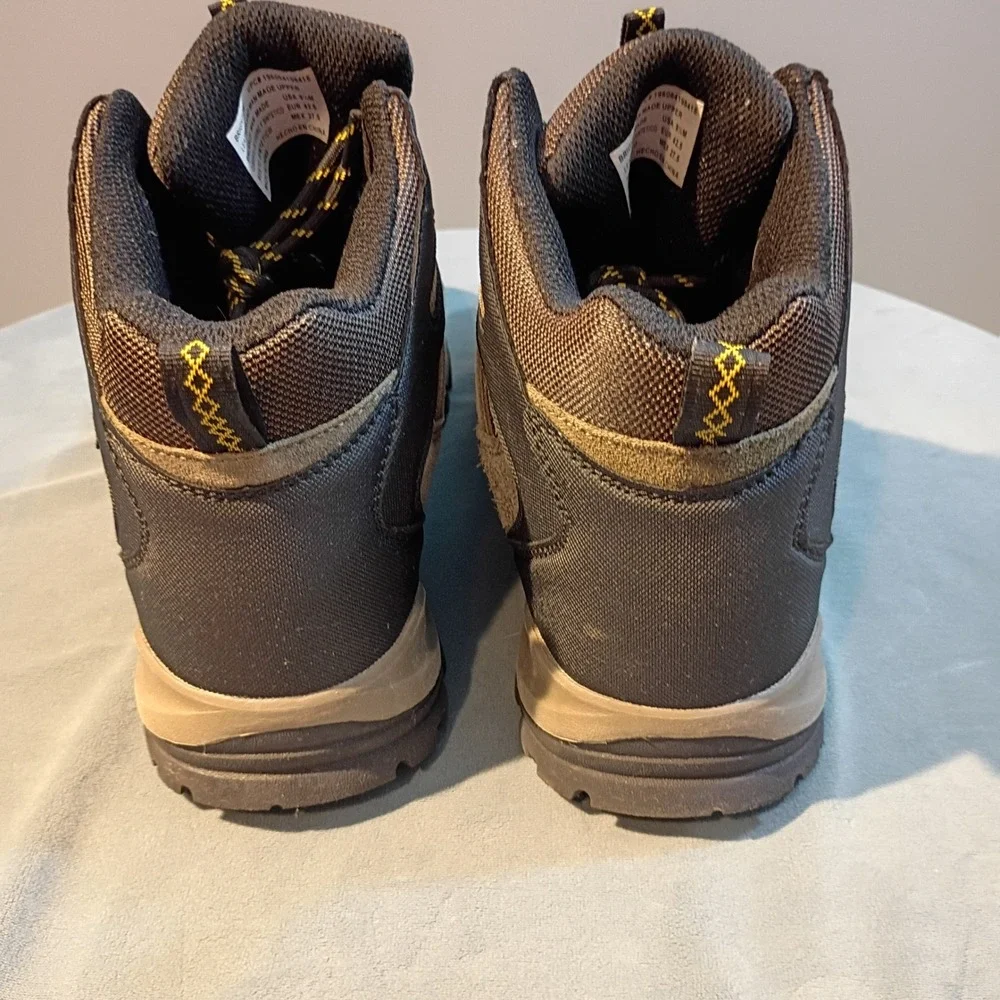 Eddie Bauer Brighton Mens Waterproof Hiking Boots Brown Black Leather 9.5 M